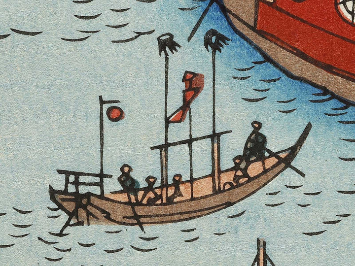 Tsushima, Tenno Festival from the series Famous Views of the Sixty-odd Provinces by Utagawa Hiroshige, (Large print size) / BJ334-348