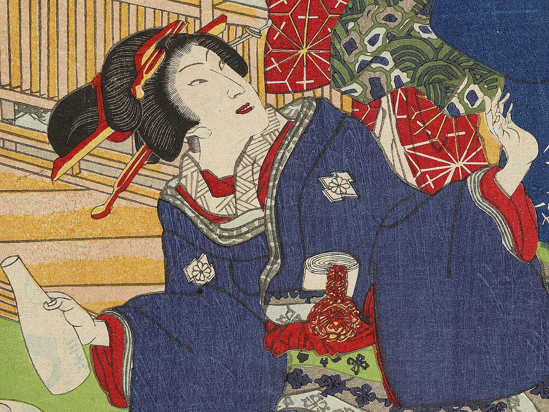 Yanagibashi Yokokawa from the series Genji mitate umegae by Utagawa Kunisada II / BJ333-354