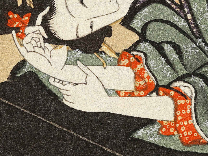 A pensive looking tipsy bell by Katsushika Hokusai, (Medium print size) / BJ321-867