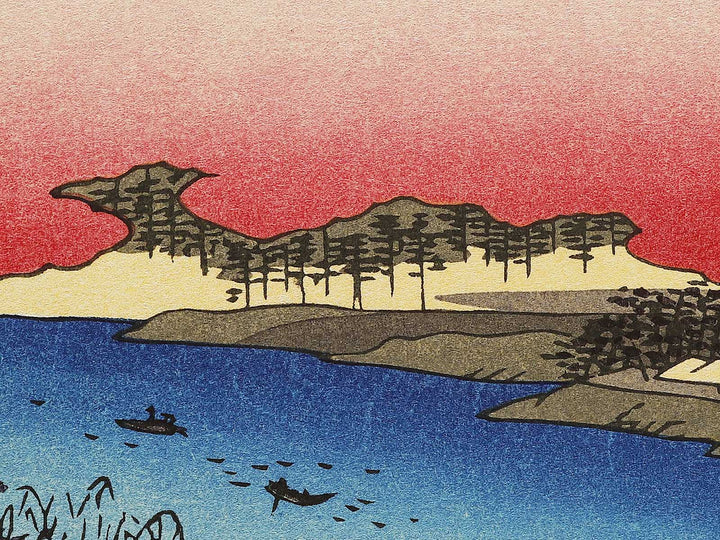 Mount Otoko in Hirakata from the series Famous Views of the Sixty-odd Provinces by Utagawa Hiroshige, (Large print size) / BJ334-271