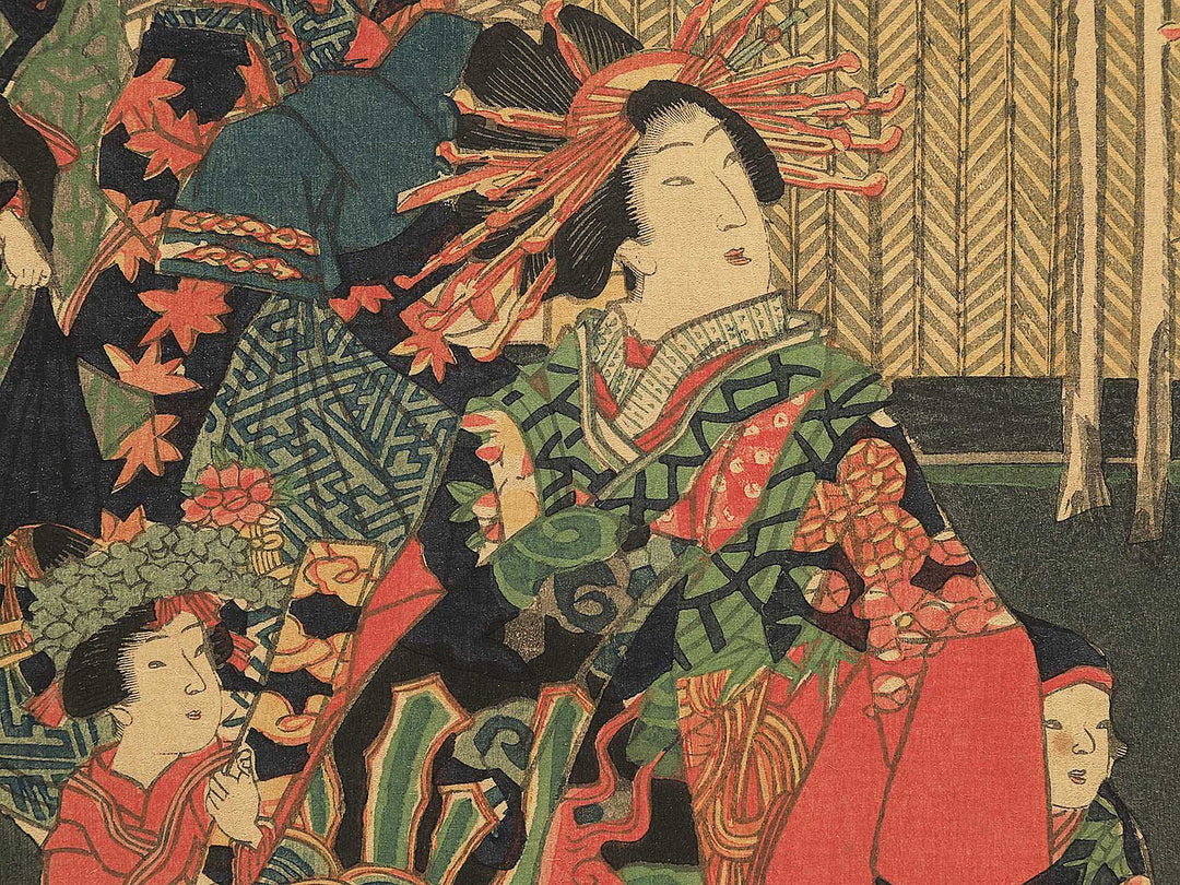 Tokyo Shinyoshiwara Sumicho Inamotoro bijin zoroi by Toyokuni III (Utagawa Kunisada) / BJ348-481
