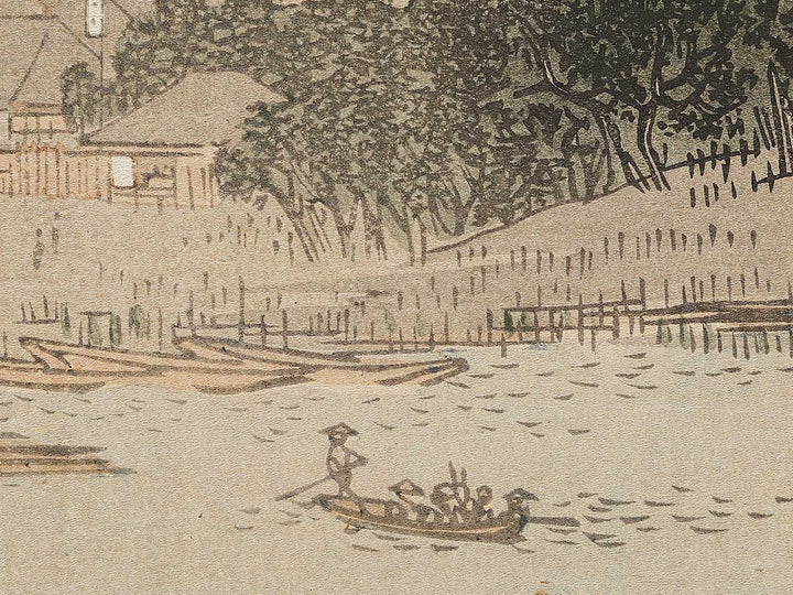 Rokugogawa watashi bune from the series Ehon edo miyage by Utagawa Hiroshige, (Large print size) / BJ332-080