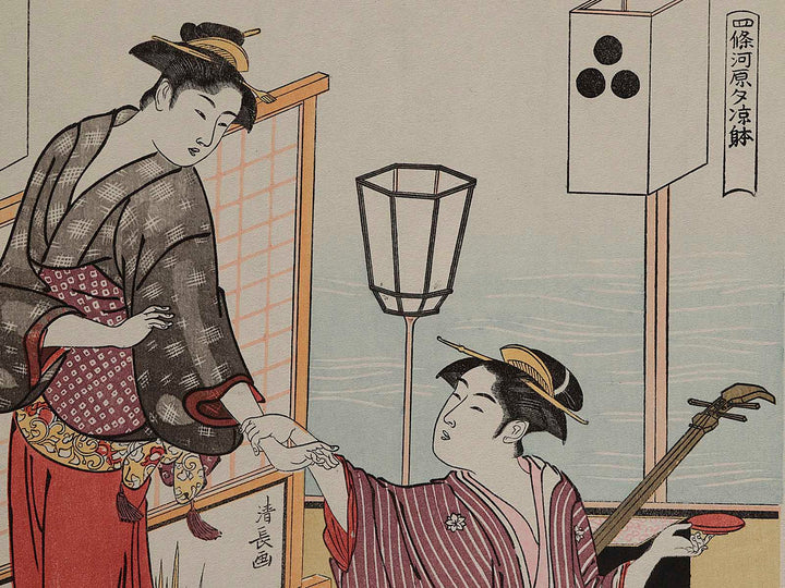 Shijo gawara yusuzumi no tei by Torii Kiyonaga, (Small print size) / BJ235-837