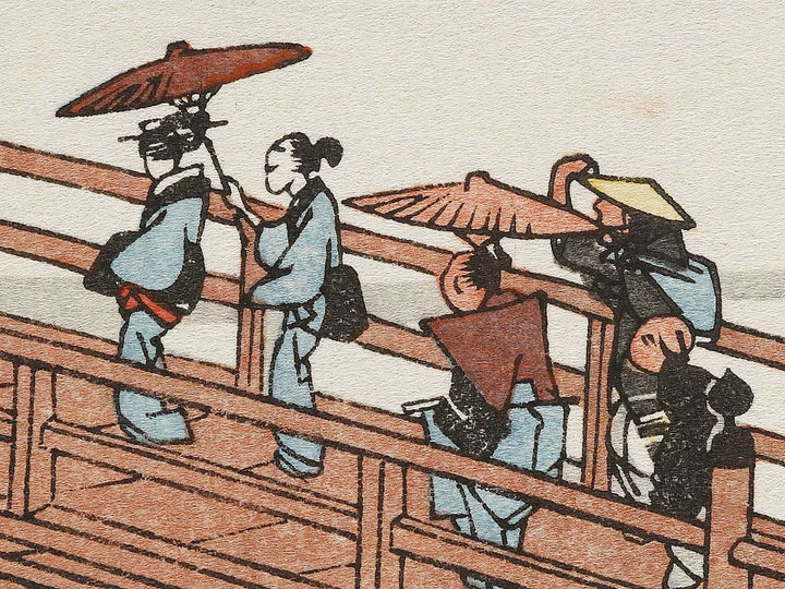 Sanjo Ohashi at Keishi ("the capital") from the series The Fifty-three Stations of the Tokaido by Utagawa Hiroshige, (Large print size) / BJ330-015