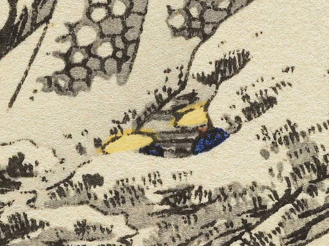 A castle on a snow-covered slope from the series The Fifty-three Stations of the Tokaido by Utagawa Hiroshige, (Small print size) / BJ351-470