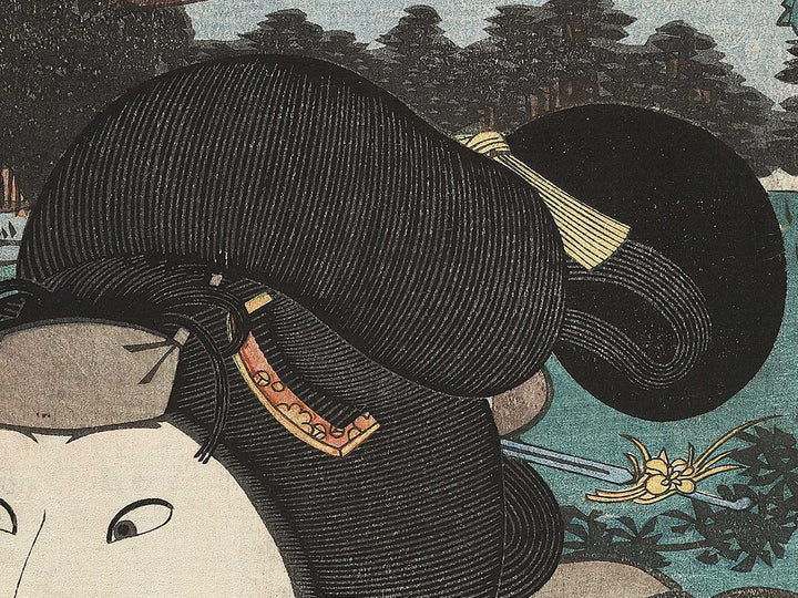 Hara no ni Heisaku musume Oyone from the series Tokaido gojusantsugi no uchi by Utagawa Kunisada(Toyokuni III) / BJ346-983