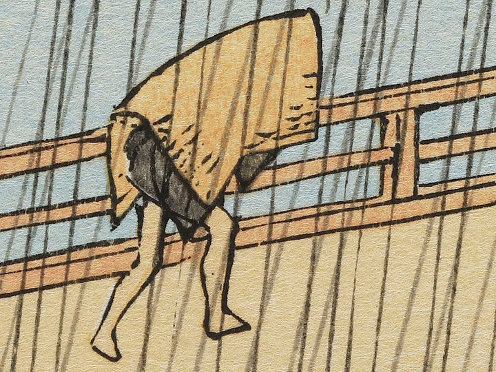Sudden Shower Over Ohashi Bridge and Atake from the series One Hundred Famous Views of Edo by Utagawa Hiroshige, (Large print size) / BJ342-615