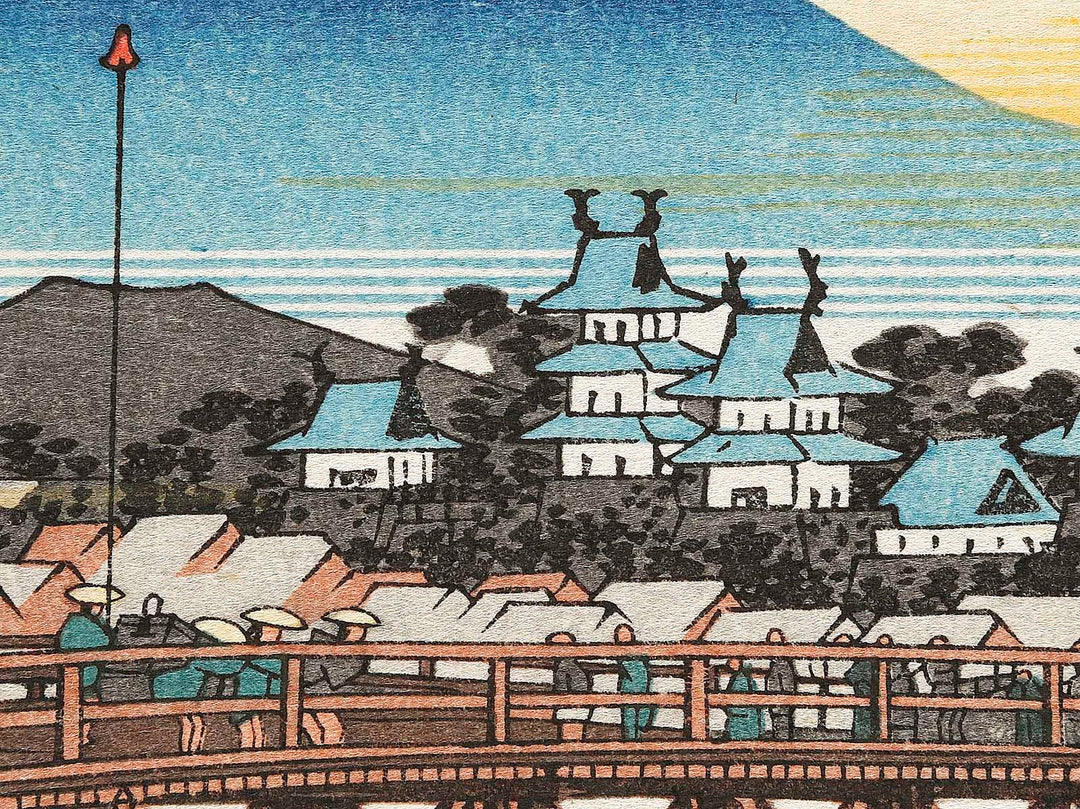 Okazaki from the series The Fifty-three Stations of the Tokaido by Utagawa Hiroshige, (Large print size) / BJ329-987