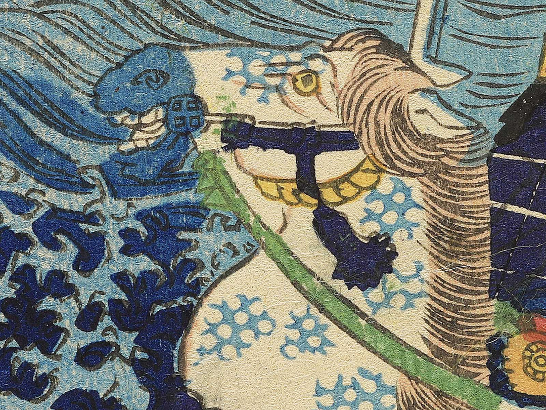 Ujigawa from the series Yoshitsune ichidaiki by Utagawa Yoshitora / BJ352-128