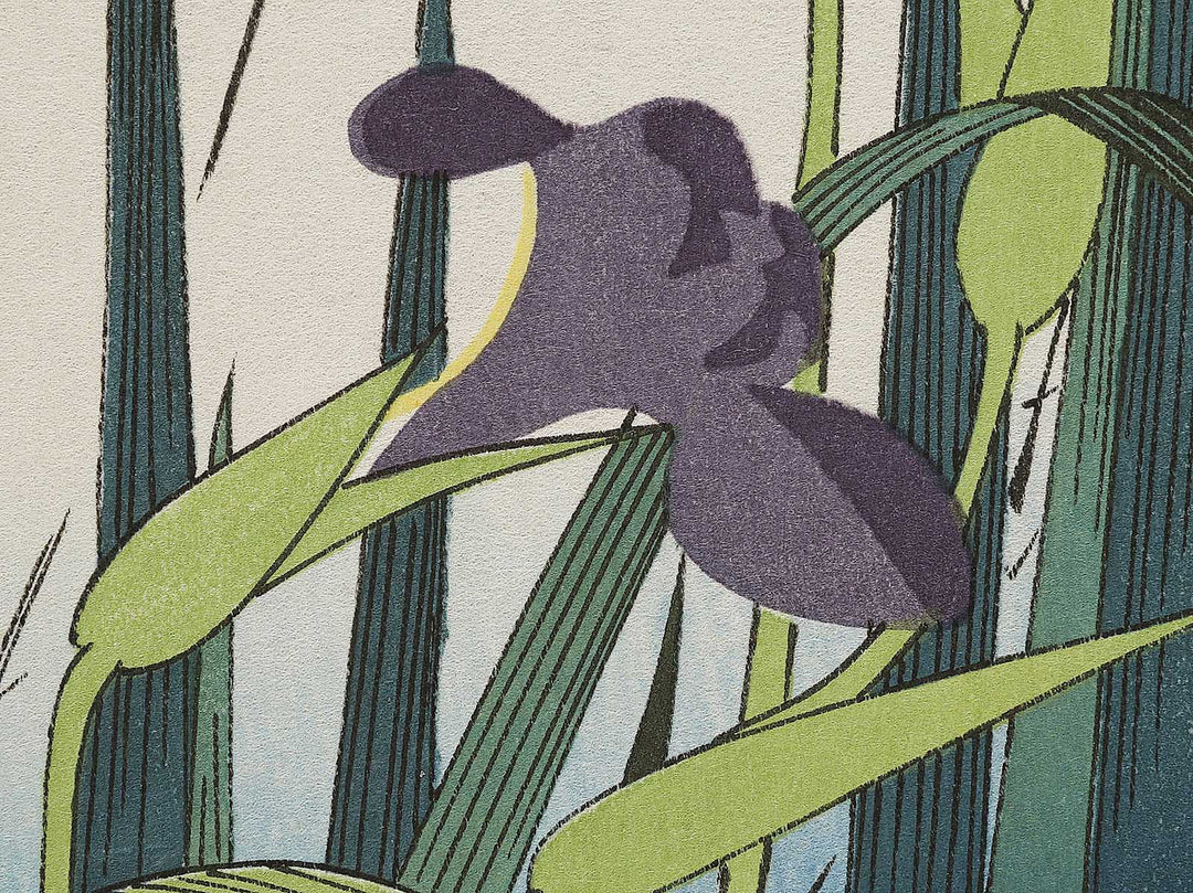 Iris and egret by Utagawa Hiroshige, (Medium print size) / BJ327-026