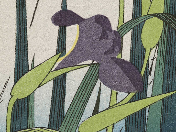 Iris and egret by Utagawa Hiroshige, (Medium print size) / BJ327-026