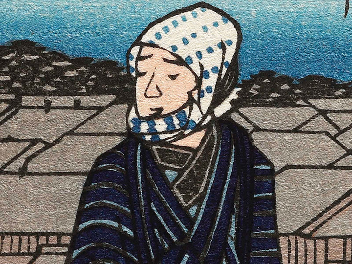 Shinyoshiwara nihon tsudumi mikaeri yanagi from the series Edo meisho by Utagawa Hiroshige, (Large print size) / BJ323-246