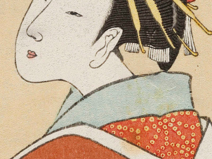 A beautiful woman standing beside the willow by Katsushika Hokusai, (Large print size) / BJ327-593