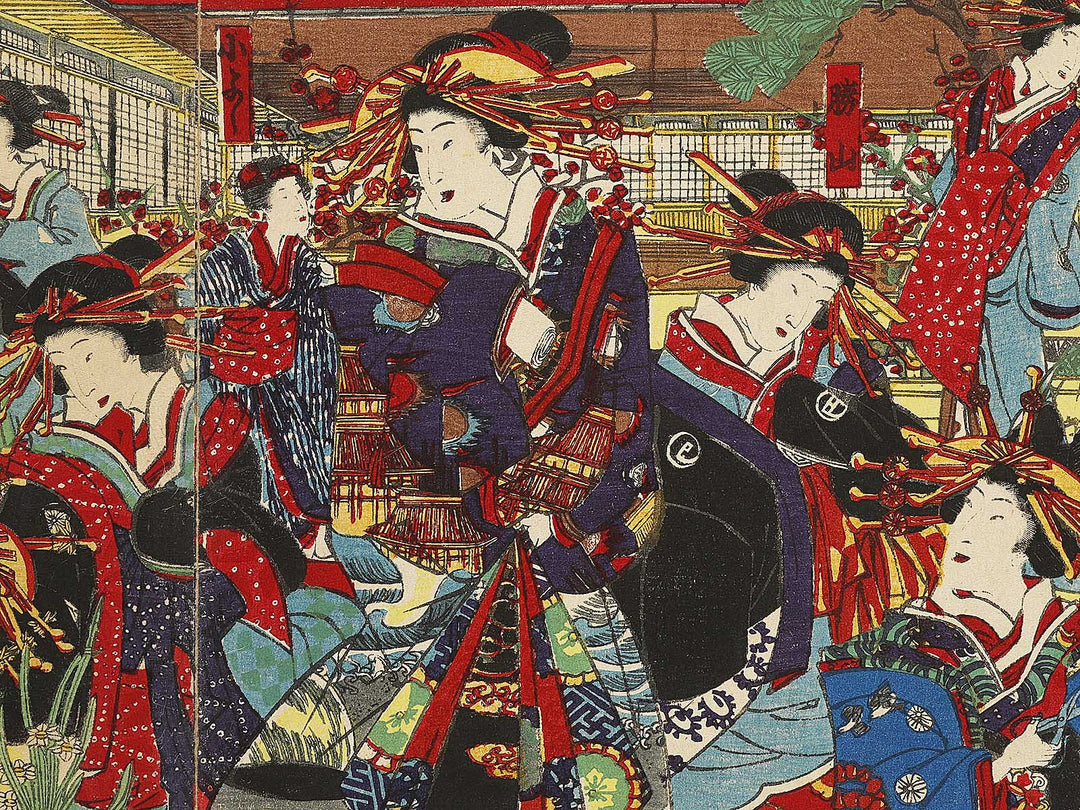 Shiyoshiwara Hozuchiro no zu by Ochiai Yoshiiku / BJ341-642