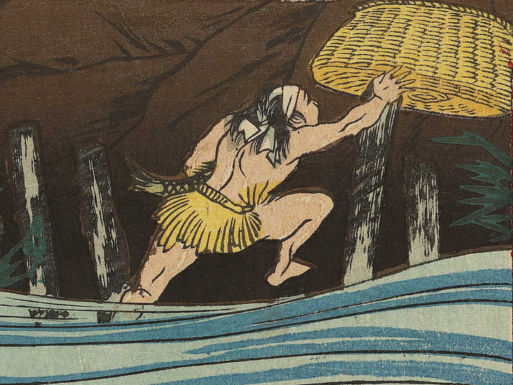 Joshu koi wo kakae toru zu from the series Dai nippon bussan zue by Utagawa HIroshige III / BJ325-647