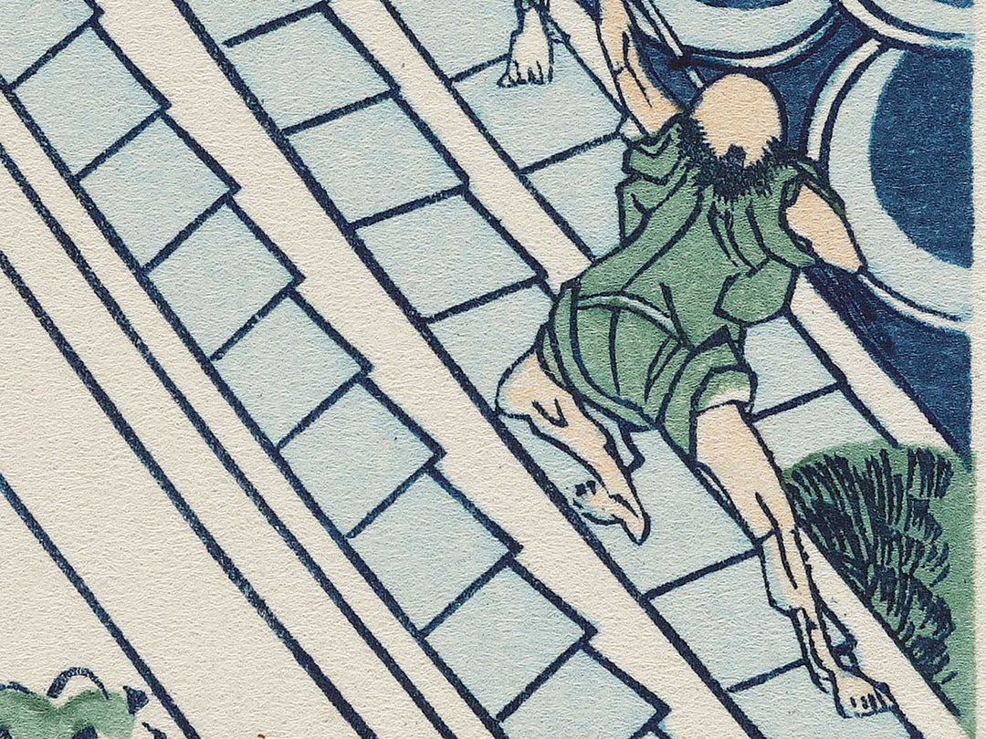 Honganji Temple at Asakusa in Edo from the series Thirty-six Views of Mount Fuji by Katsushika Hokusai, (Medium print size) / BJ303-933