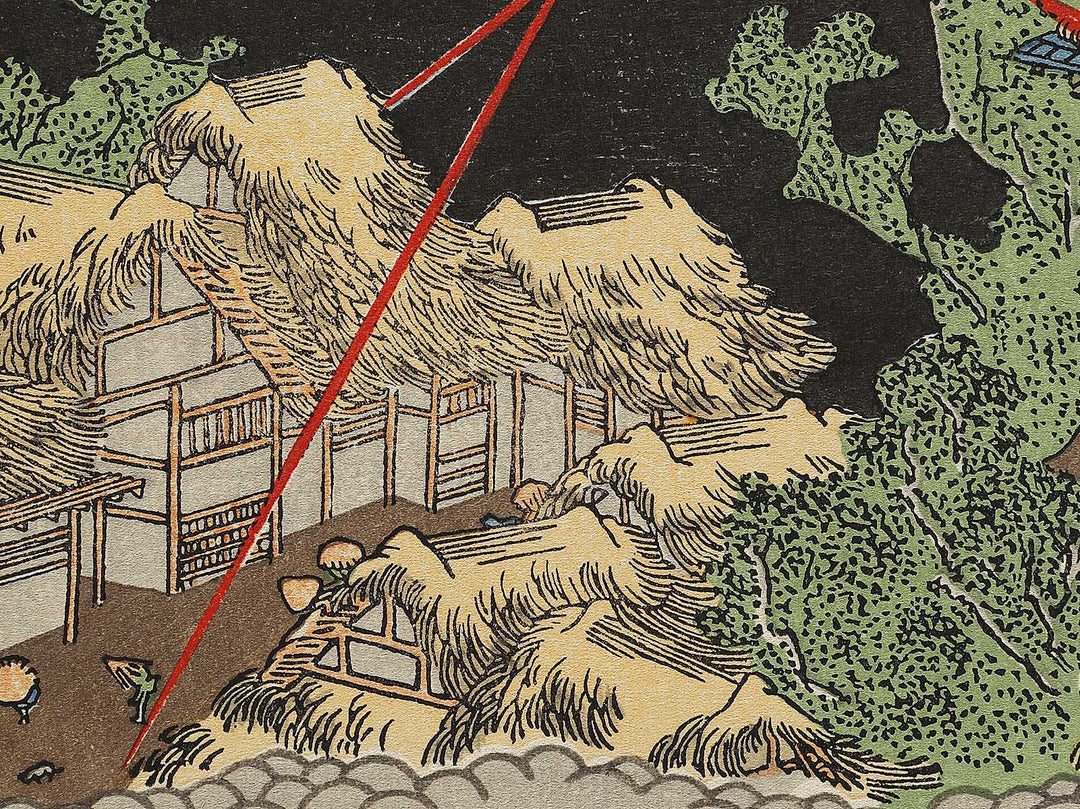 Fuji in a Thunderstorm from the series One Hundred Views of Mount Fuji by Katsushika Hokusai, (Medium print size) / BJ325-038