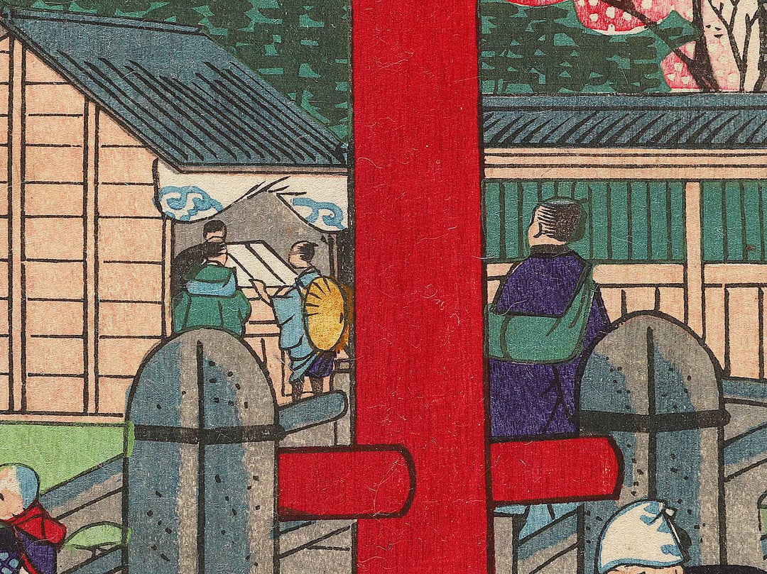 Chiryu jinja Chiryu Narumi made niri sanjuccho from the series Tokai meisho kaisei dochuki by Utagawa HIroshige   / BJ304-556