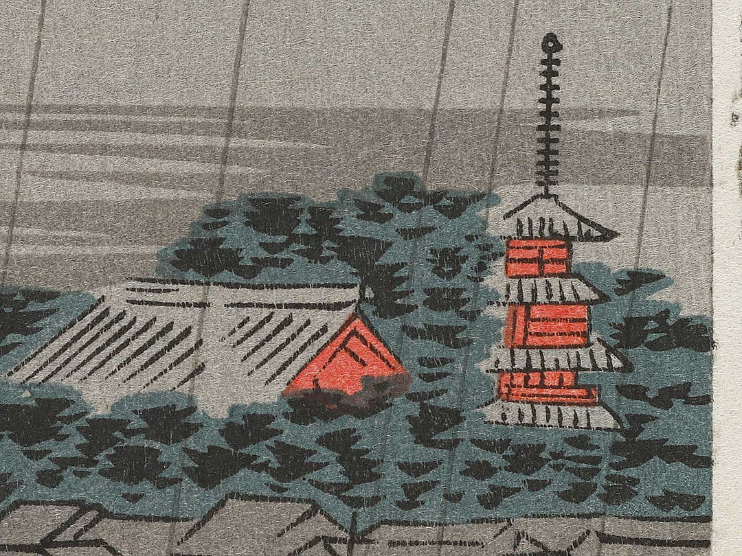Asaksa gawa kinryuzan enbo from the series Edo meisho by Utagawa Hiroshige, (Small print size) / BJ327-012