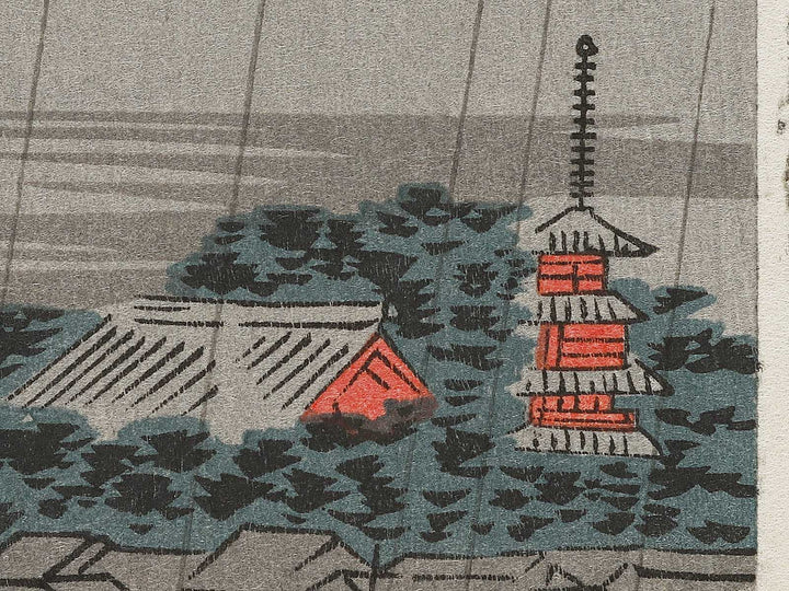 Asaksa gawa kinryuzan enbo from the series Edo meisho by Utagawa Hiroshige, (Small print size) / BJ327-012