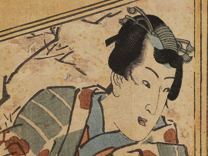 Tsuyu fukumu tsumado no shirahagi by Utagawa Kunisada(Toyokuni III) / BJ328-552