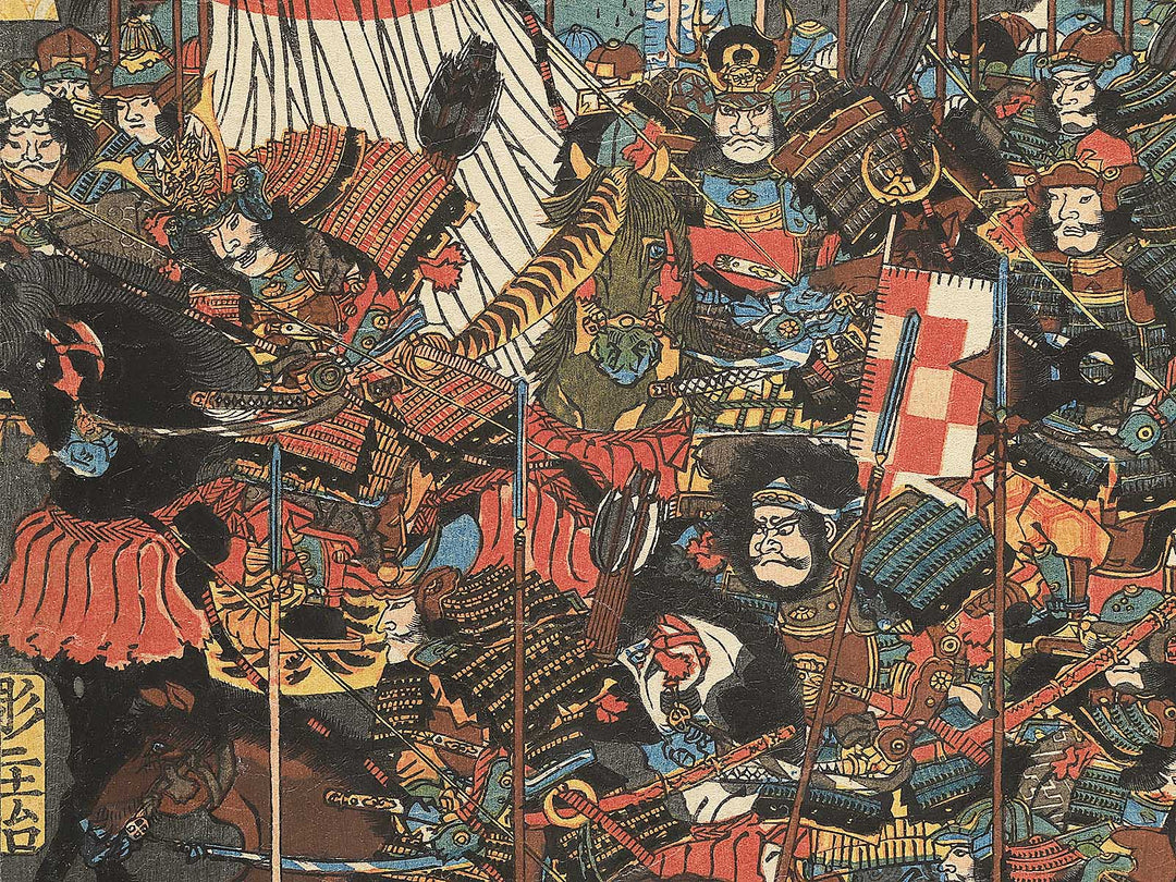 Nitta Yoshisada Kamakura seibatsu gunbai no zu by Utagawa Kunisada (Toyokuni III)   / BJ346-241