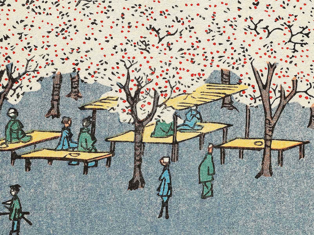 Flower Pavilion, Dango Slope, Sendagi from the series One Hundred Famous Views of Edo by Utagawa Hiroshige, (Large print size) / BJ336-882