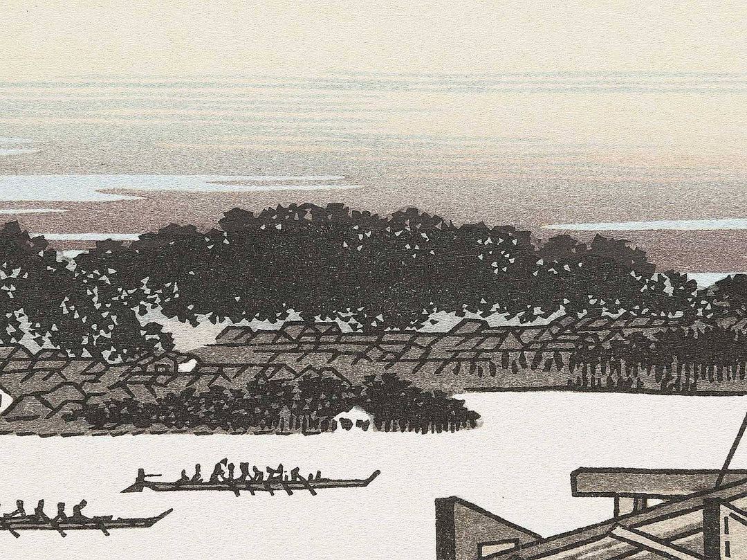 Clearing Weather at Shibaura from the series Eight Views of the Suburbs of Edo by Utagawa Hiroshige, (Medium print size) / BJ331-289
