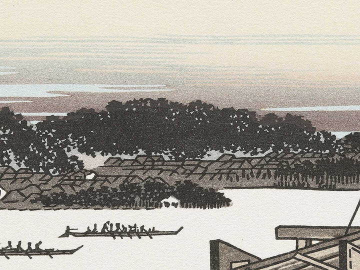 Clearing Weather at Shibaura from the series Eight Views of the Suburbs of Edo by Utagawa Hiroshige, (Medium print size) / BJ331-289