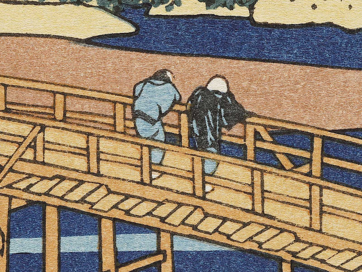 Yamashiro arashiyama togetsukyo from the series Shokoku meisho kiran by Katsushika Hokusai, (Large print size) / BJ320-614