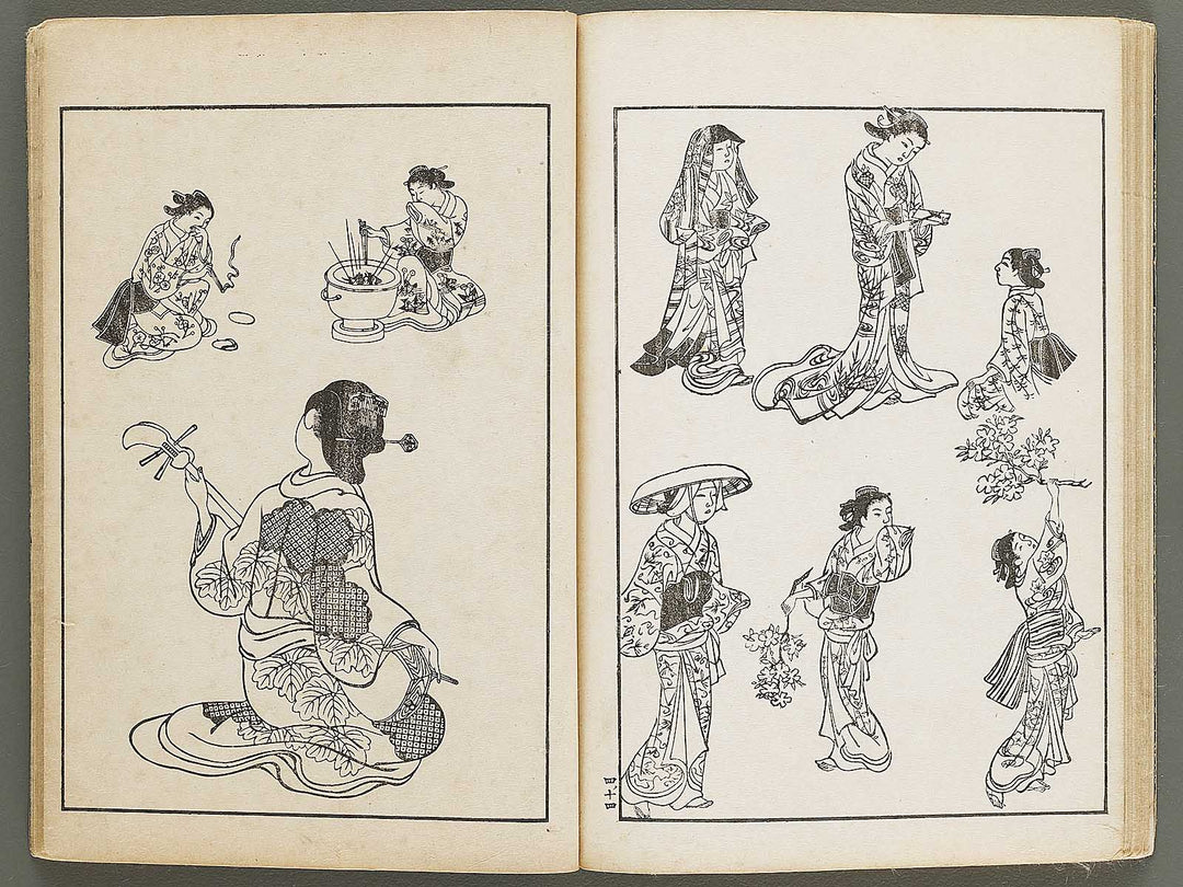 Nihon joso (Chu), Book 4 by Nishikawa Sukenobu / BJ325-633