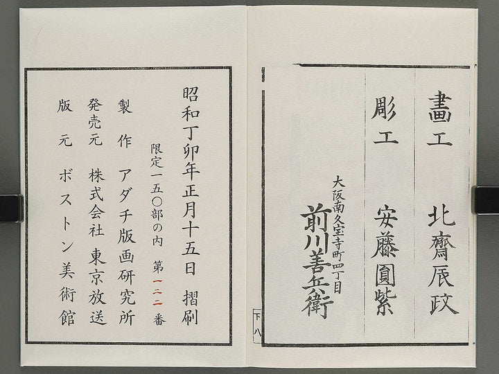 Ehon sumidagawa ryogan ichiran (Ge) by Katsushika Hokusai / BJ341-166