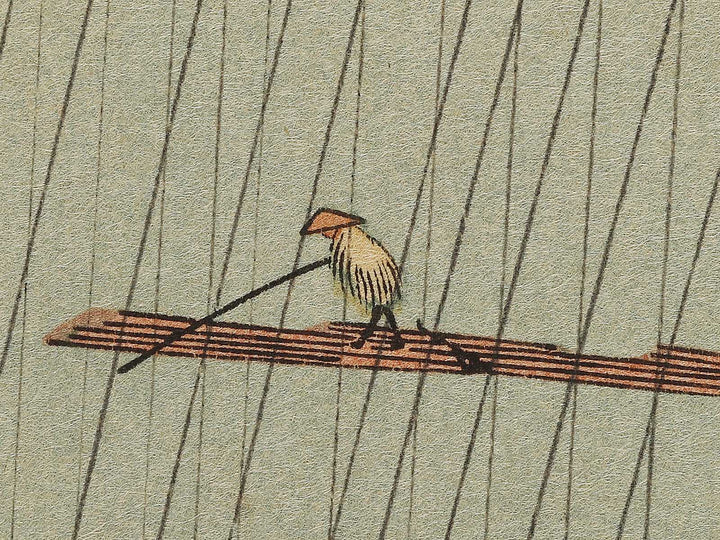 Sudden Shower Over Ohashi Bridge and Atake from the series One Hundred Famous Views of Edo by Utagawa Hiroshige, (Large print size) / BJ328-412