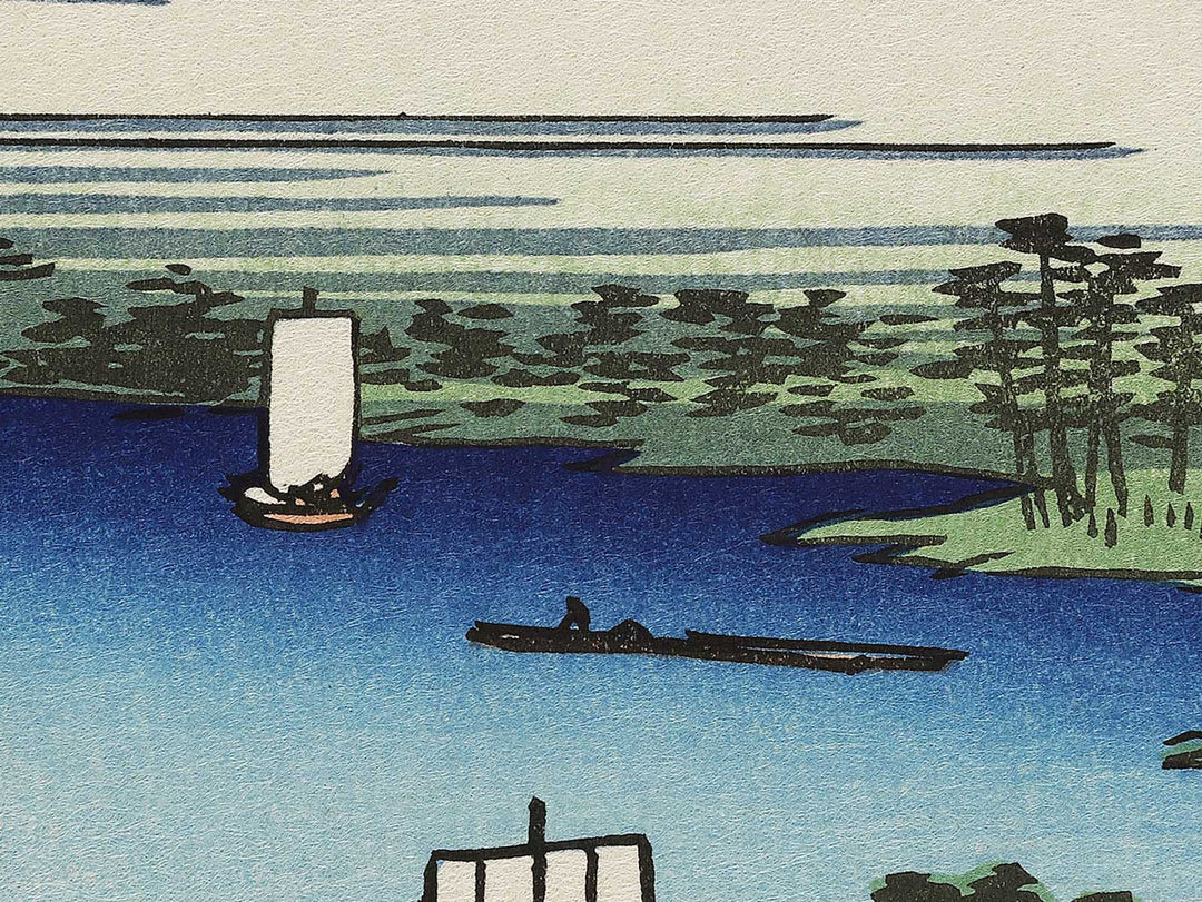 The Great Bridge at Senju from the series One Hundred Famous Views of Edo by Utagawa Hiroshige, (Large print size) / BJ337-015