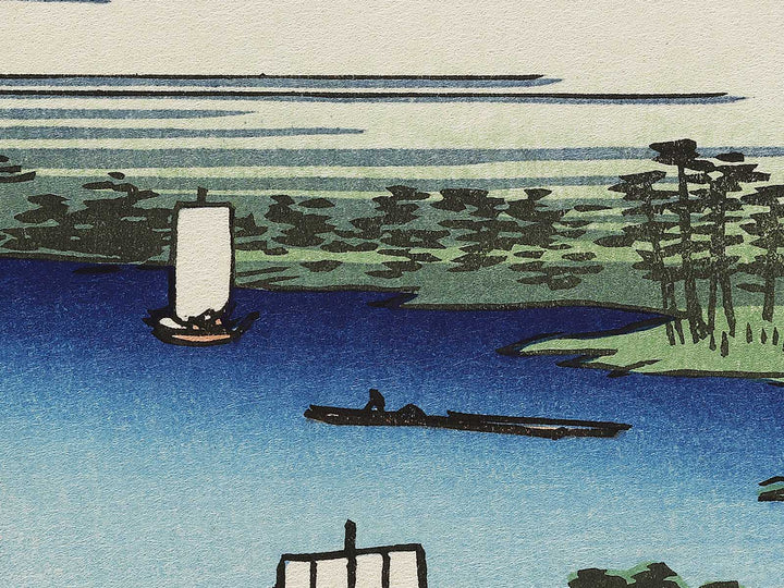 The Great Bridge at Senju from the series One Hundred Famous Views of Edo by Utagawa Hiroshige, (Large print size) / BJ337-015