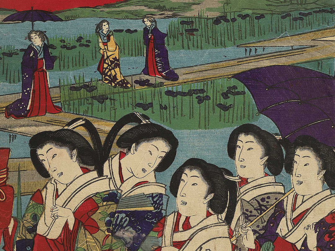 Bijin soroi bana shobu no moyo by Yoshu Chikanobu / BJ345-345