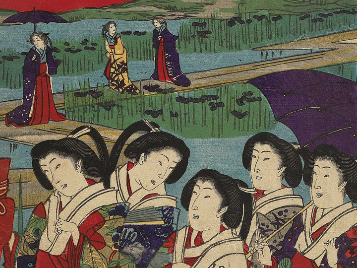 Bijin soroi bana shobu no moyo by Yoshu Chikanobu / BJ345-345