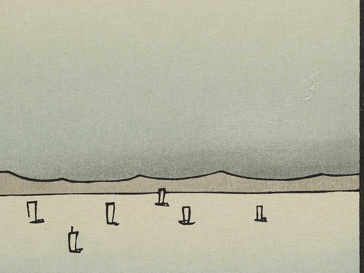 A Fine Evening on the Coast, Tsushima Province from the series Famous Views of the Sixty-odd Provinces by Utagawa Hiroshige, (Large print size) / BJ334-096