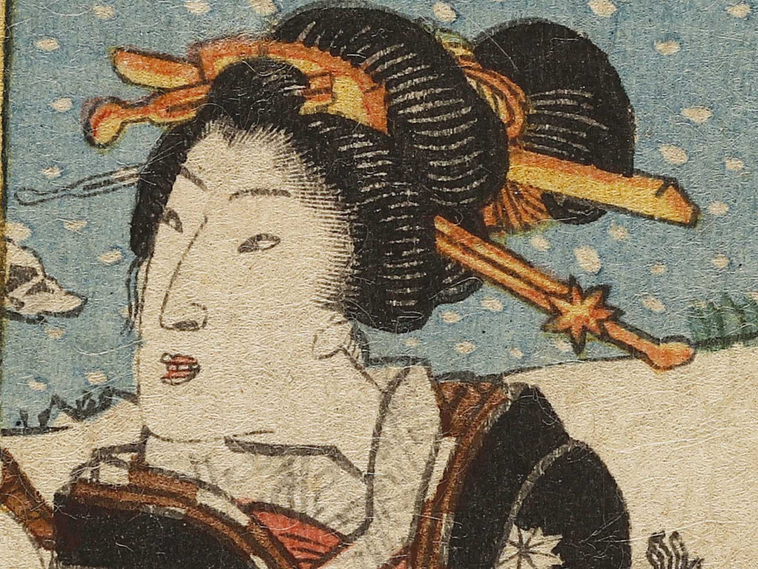 Roku suetsumuhana from the series Murasaki shikibu genji karuta by Baichoro Kunisada / BJ325-857