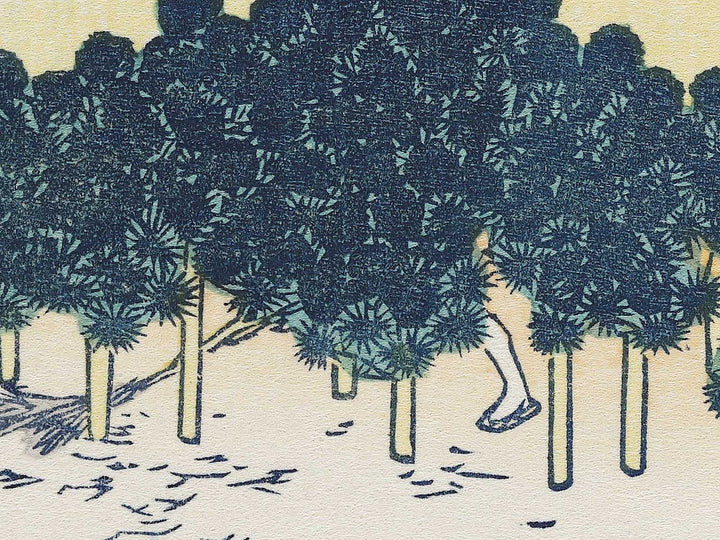 The Enza-no-natsu Pine Tree at Aoyama from the series Thirty-six Views of Mount Fuji by Katsushika Hokusai, (Medium print size) / BJ316-918