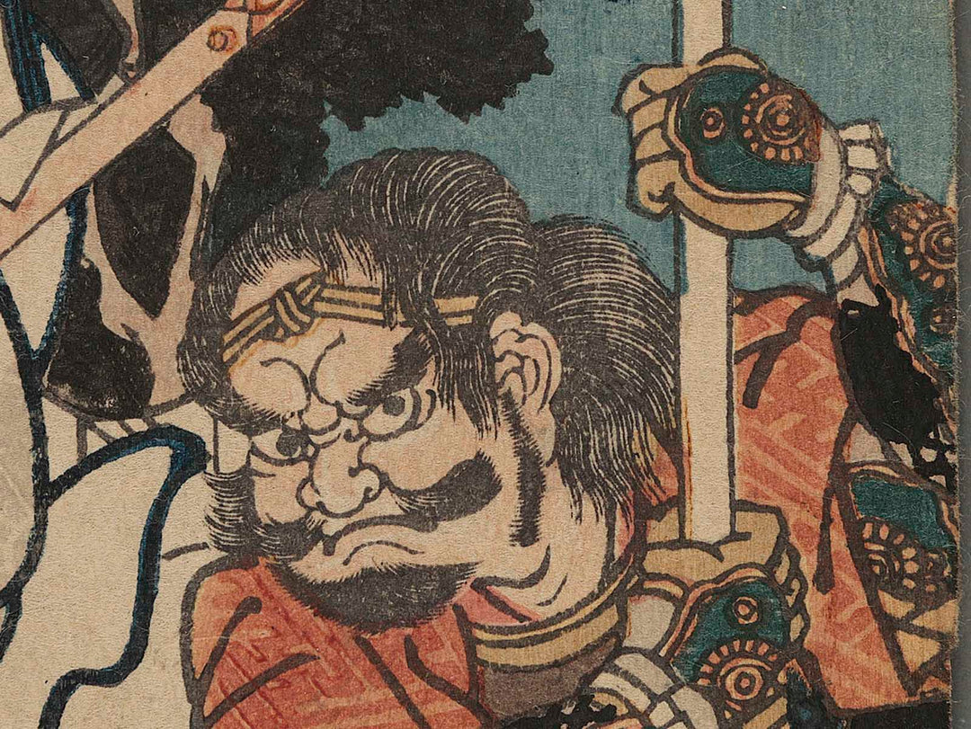 Nanko minatogawa ni uchijini kakugo no zu by Utagawa Yoshikazu / BJ251-244