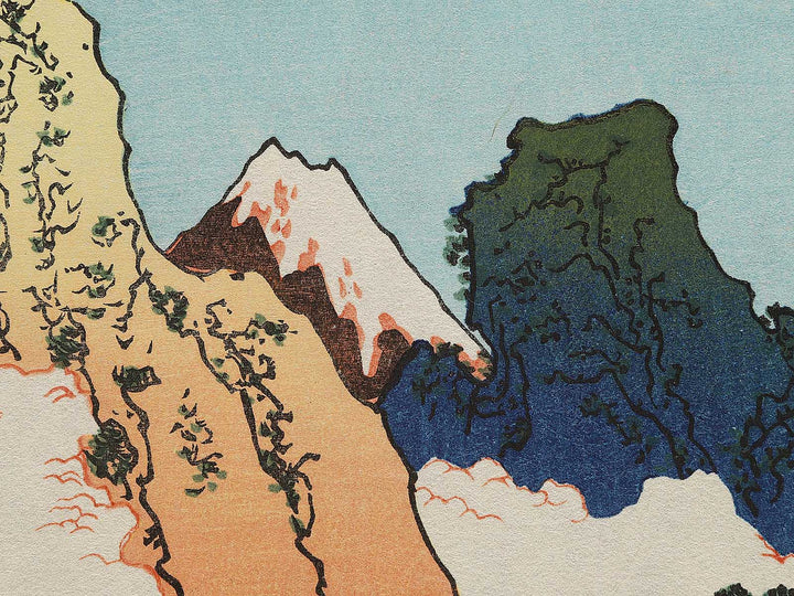 Back View of Mount Fuji from the Minobu River from the series Thirty-six Views of Mount Fuji by Katsushika Hokusai, (Small print size) / BJ292-985