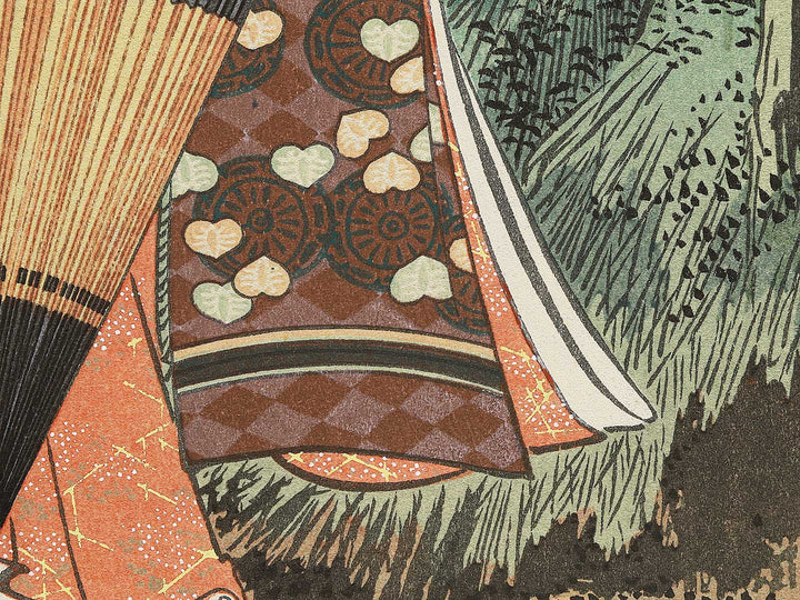 A beautiful woman standing beside the willow by Katsushika Hokusai, (Large print size) / BJ293-587
