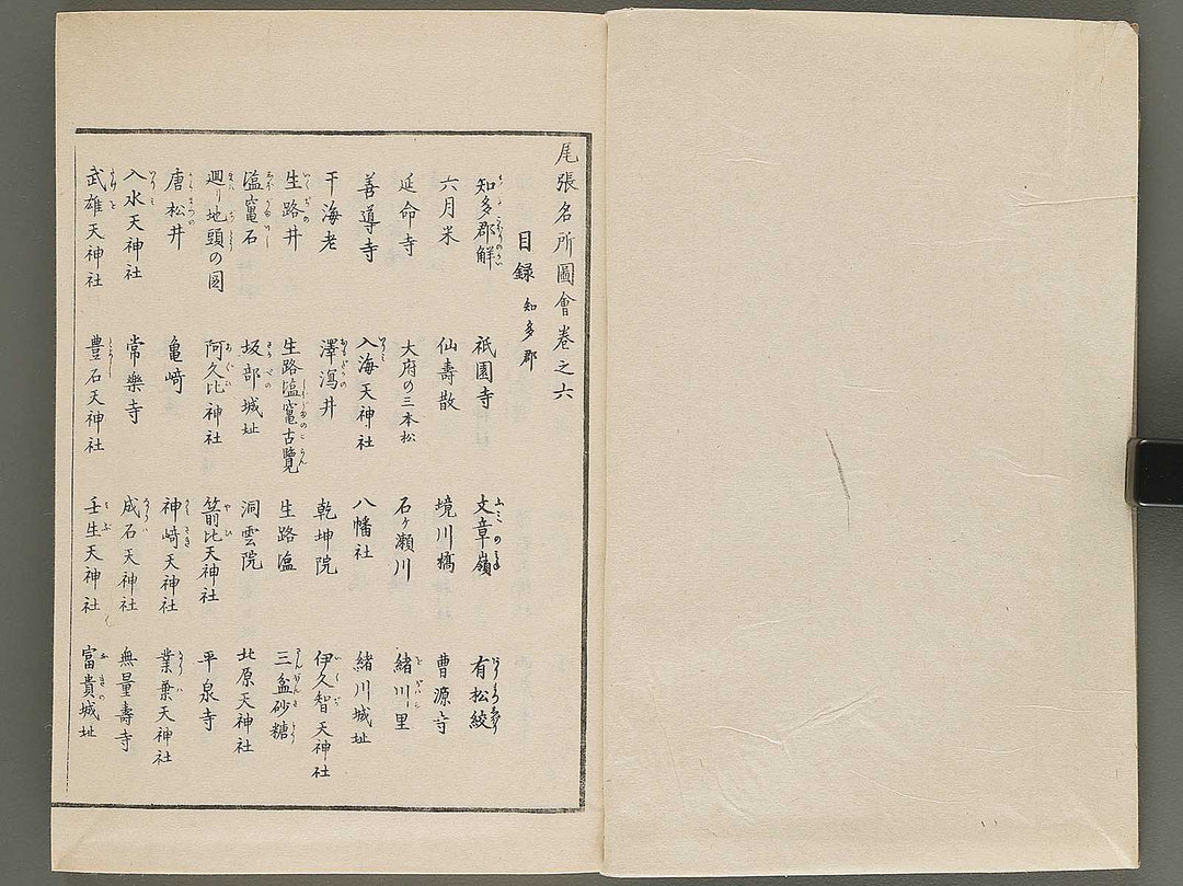 Owari meisho zue Part 1, Book 6 by Odagiri Shunko / BJ289-842