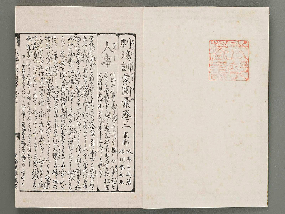Shibai kinmo zui Volume 2 by Katsukawa Shunei / BJ284-851