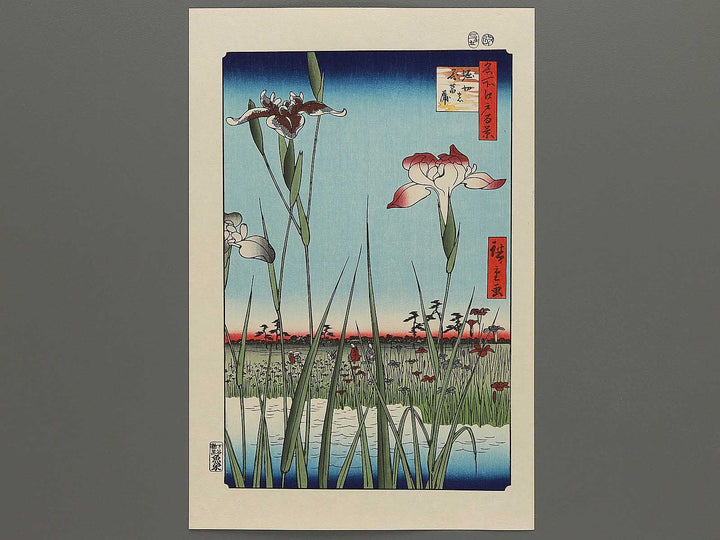 Horikiri Iris Garden from the series One Hundred Famous Views of Edo by Utagawa Hiroshige, (Large print size) / BJ297-143