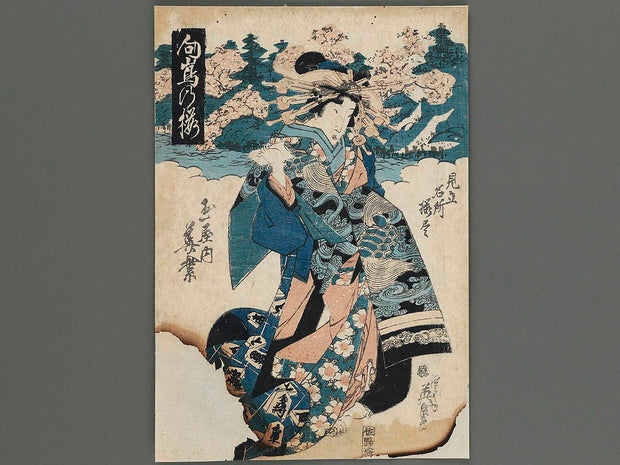 Mitate meisho sakura zukushi, Mukojima no sakura by Keisai Eisen / BJ258-174