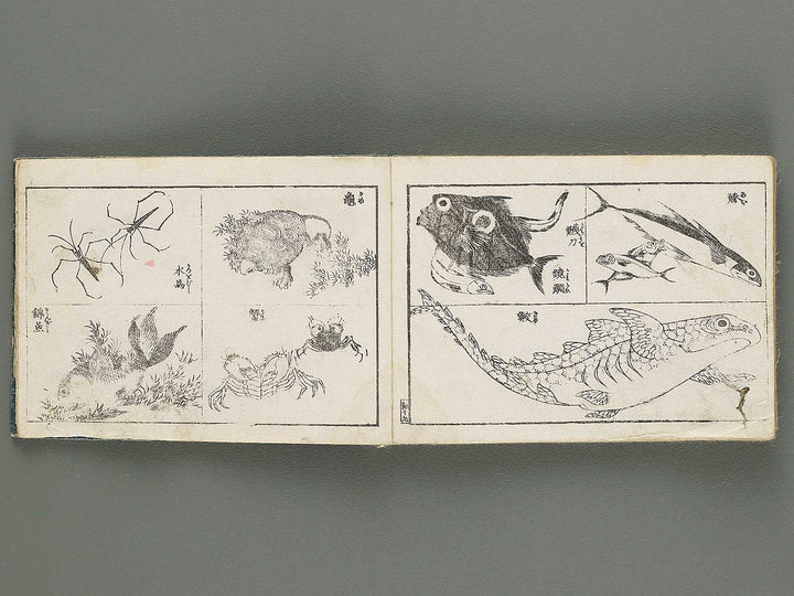 Kacho sansui zushiki Volume 1 by Katsushika Isai / BJ296-128