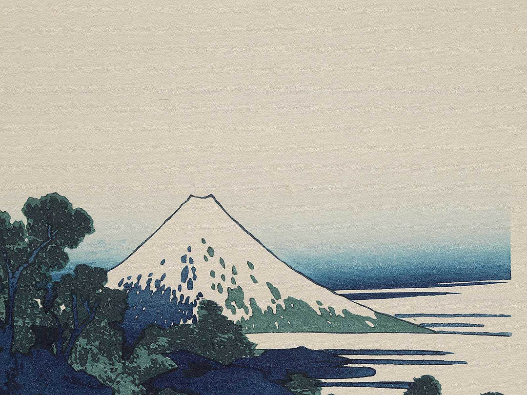 Shichirigahama Beach in Sagami Province from the series Thirty-six Views of Mount Fuji by Katsushika Hokusai, (Medium print size) / BJ292-390