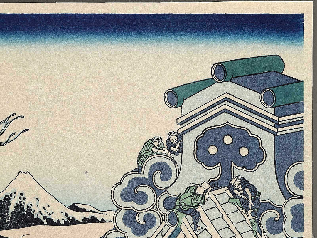 Honganji Temple at Asakusa in Edo from the series Thirty-six Views of Mount Fuji by Katsushika Hokusai, (Small print size) / BJ292-943